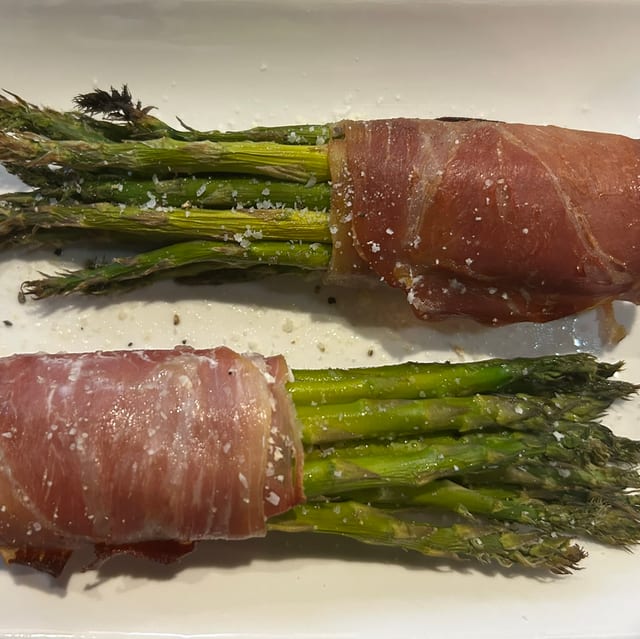 Prosciutto Wrapped Asparagus.