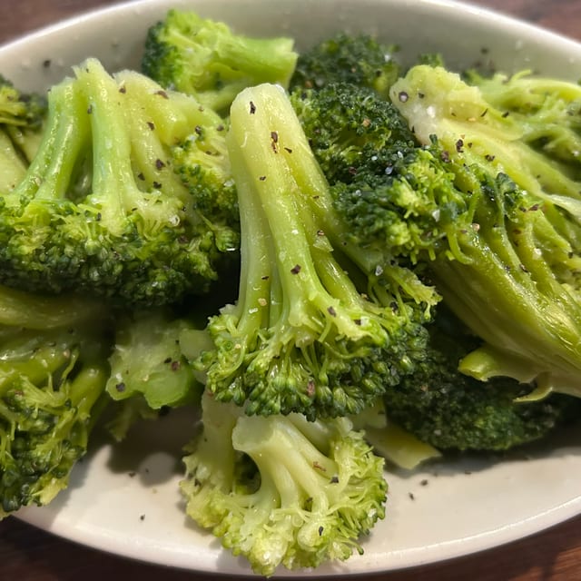 Steamed Broccoli.